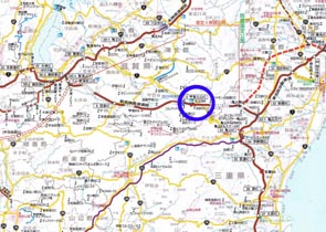 猿対策としてウルフピーを使用した中日本高速道路　土山SAの地図。クリックして拡大できます。